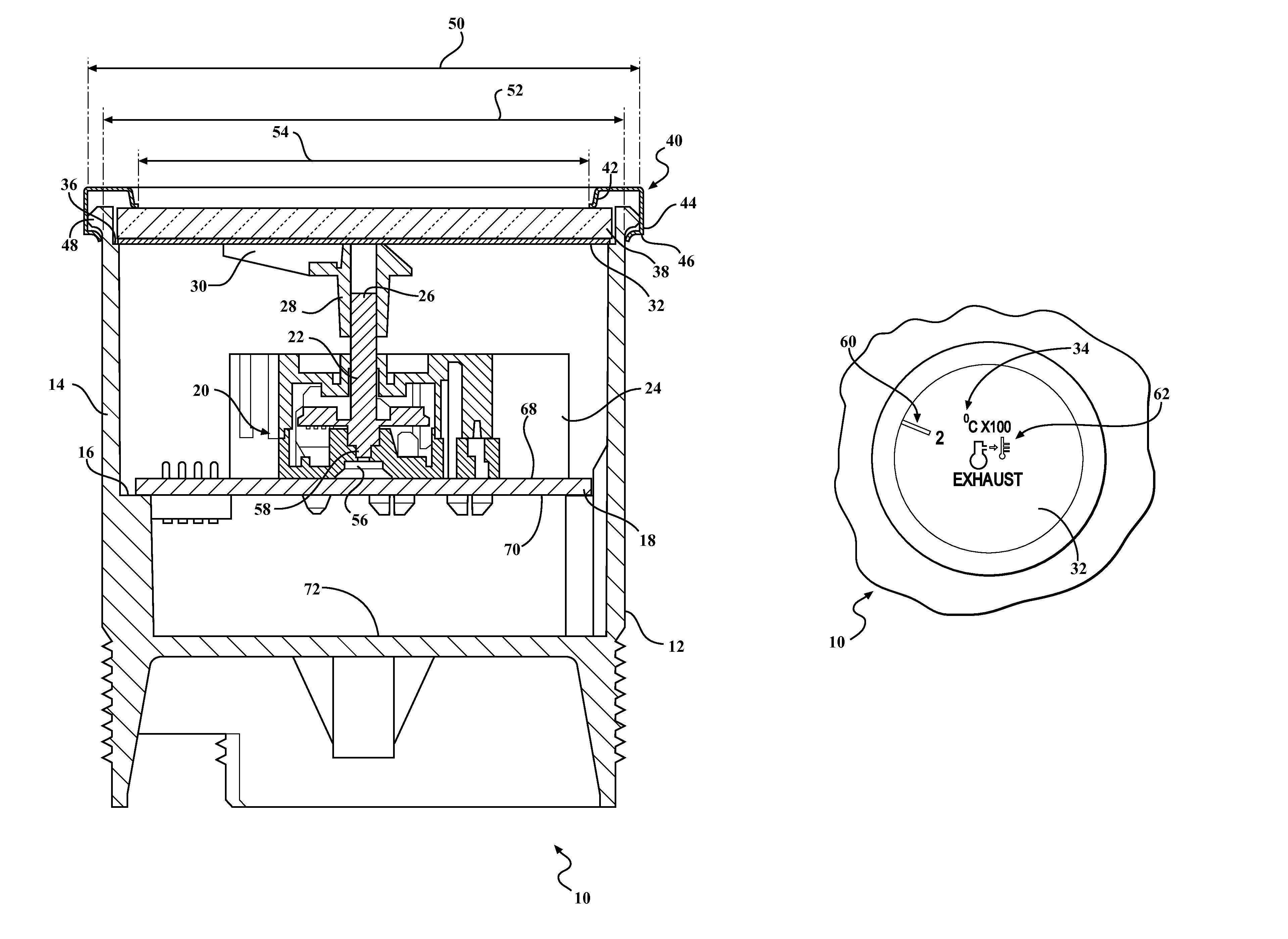 Gauge having variable display