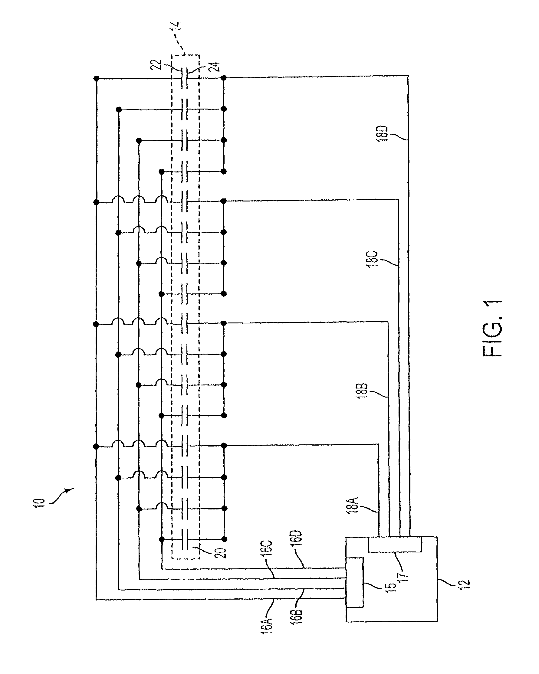 Mutual capacitance touch sensing device