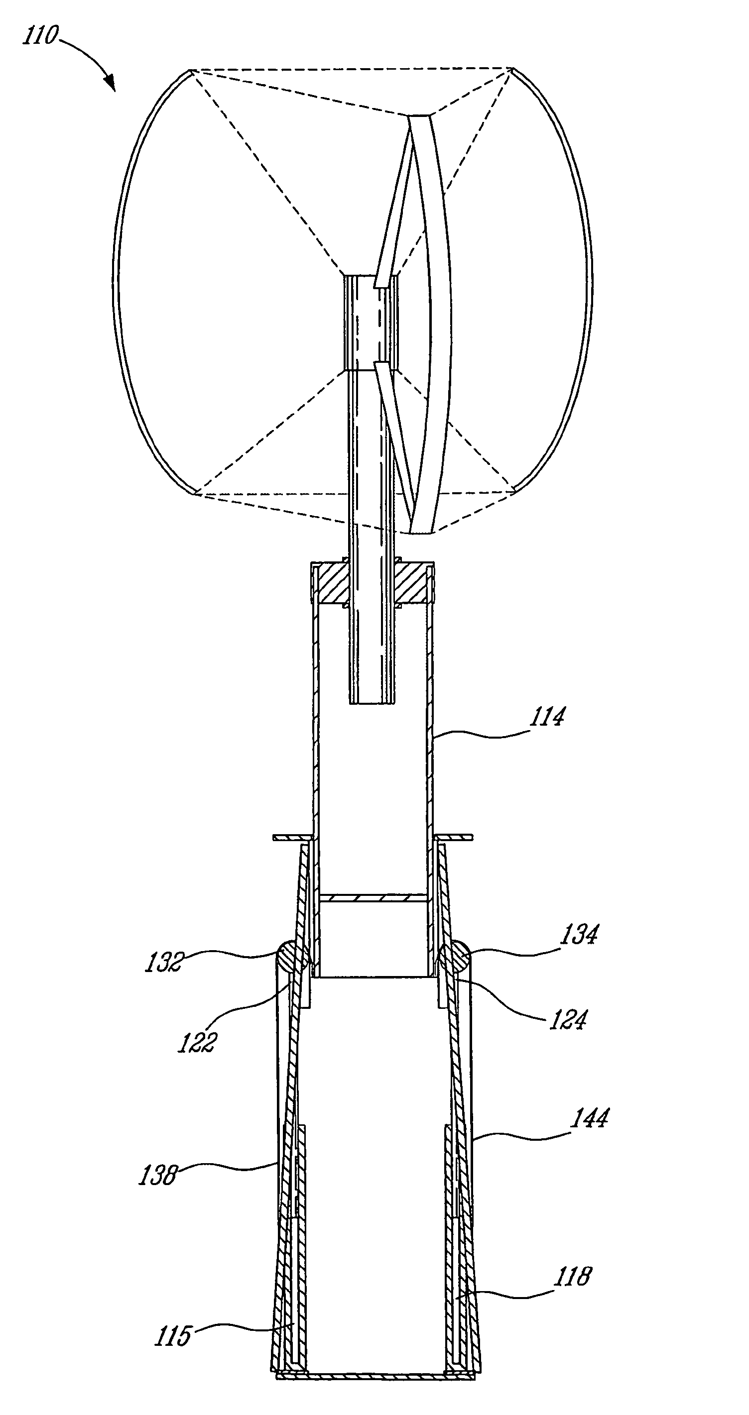 Vertical axis windmill and self-erecting structure therefor