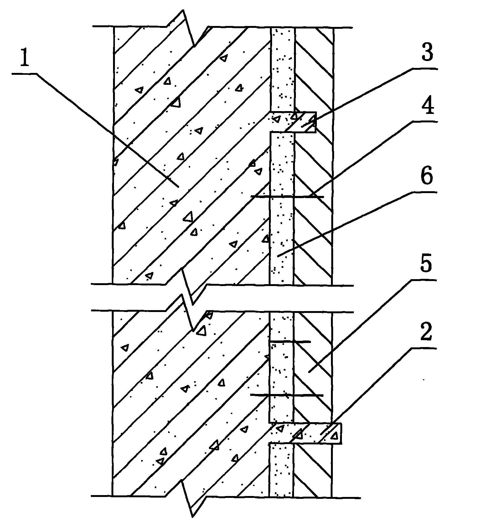 Large area archaizing tile wall construction method