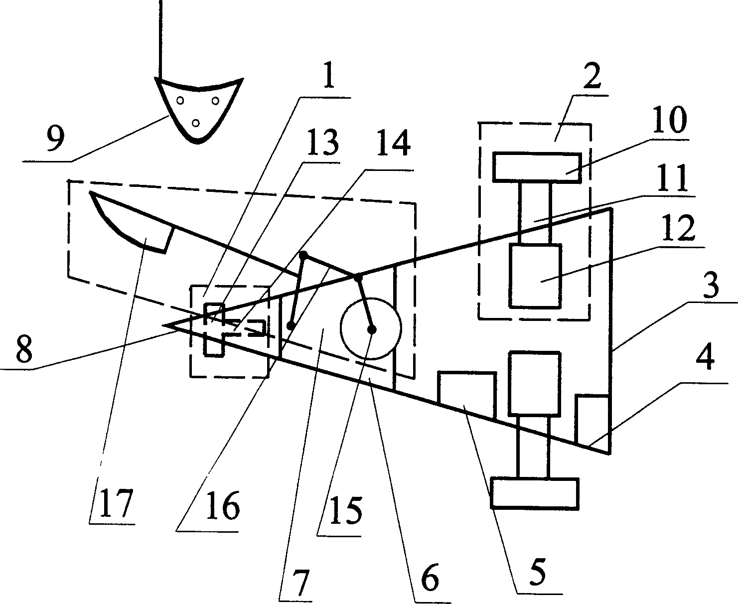 Remote controlled tri-wheel type robot for fight face to face