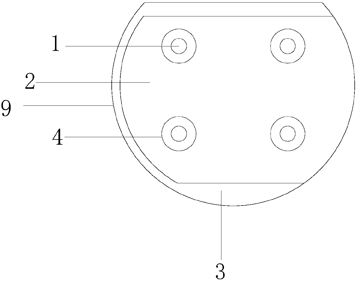 Rechargeable gun protective structure of novel energy electric vehicle