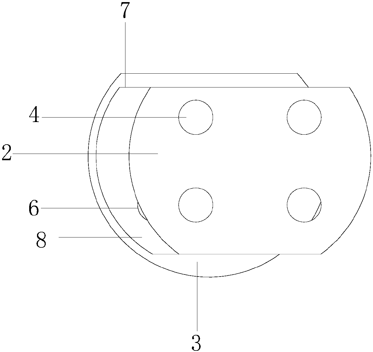 Rechargeable gun protective structure of novel energy electric vehicle