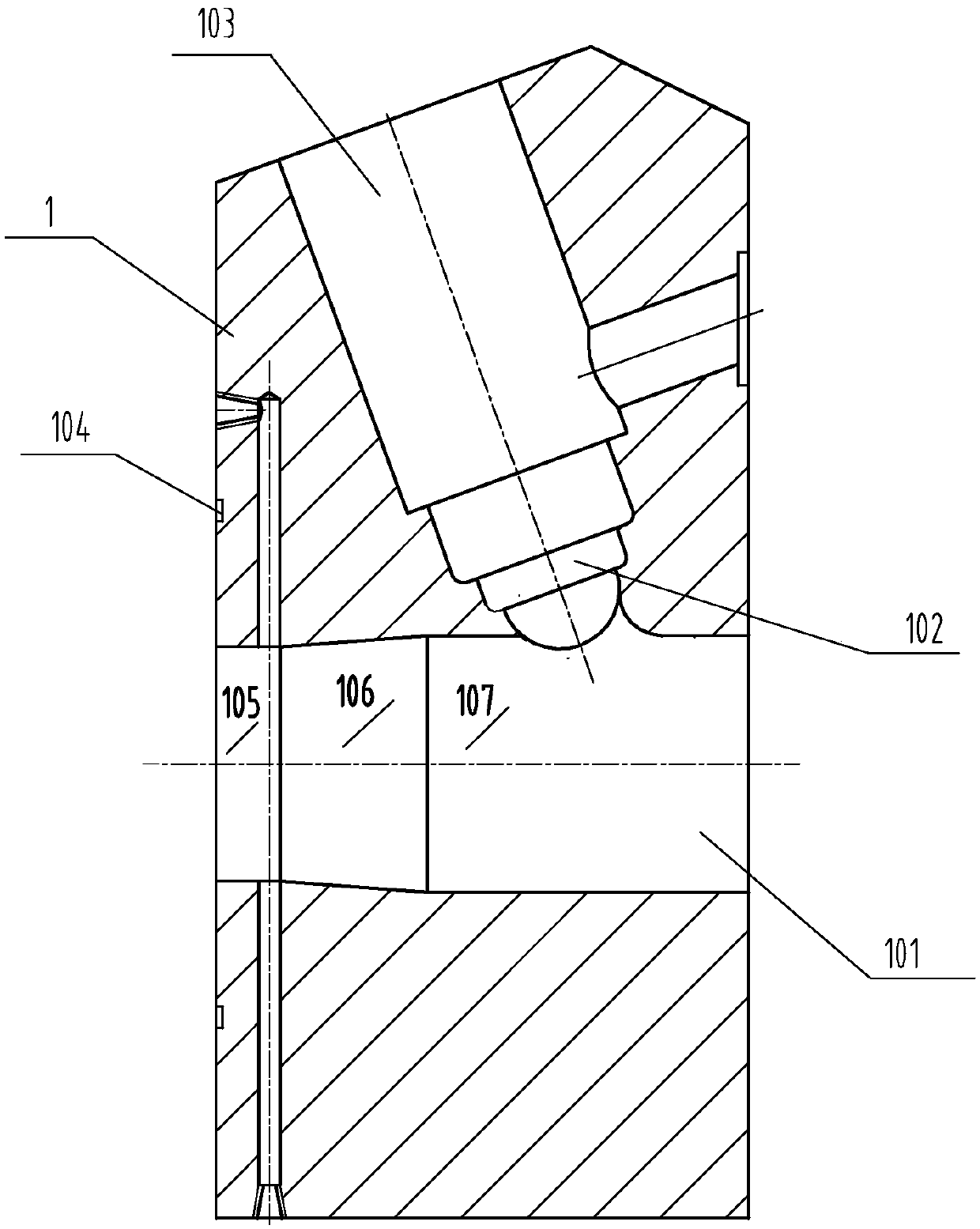 A hydraulic end assembly of a plunger pump with a conical surface positioning sealing box body