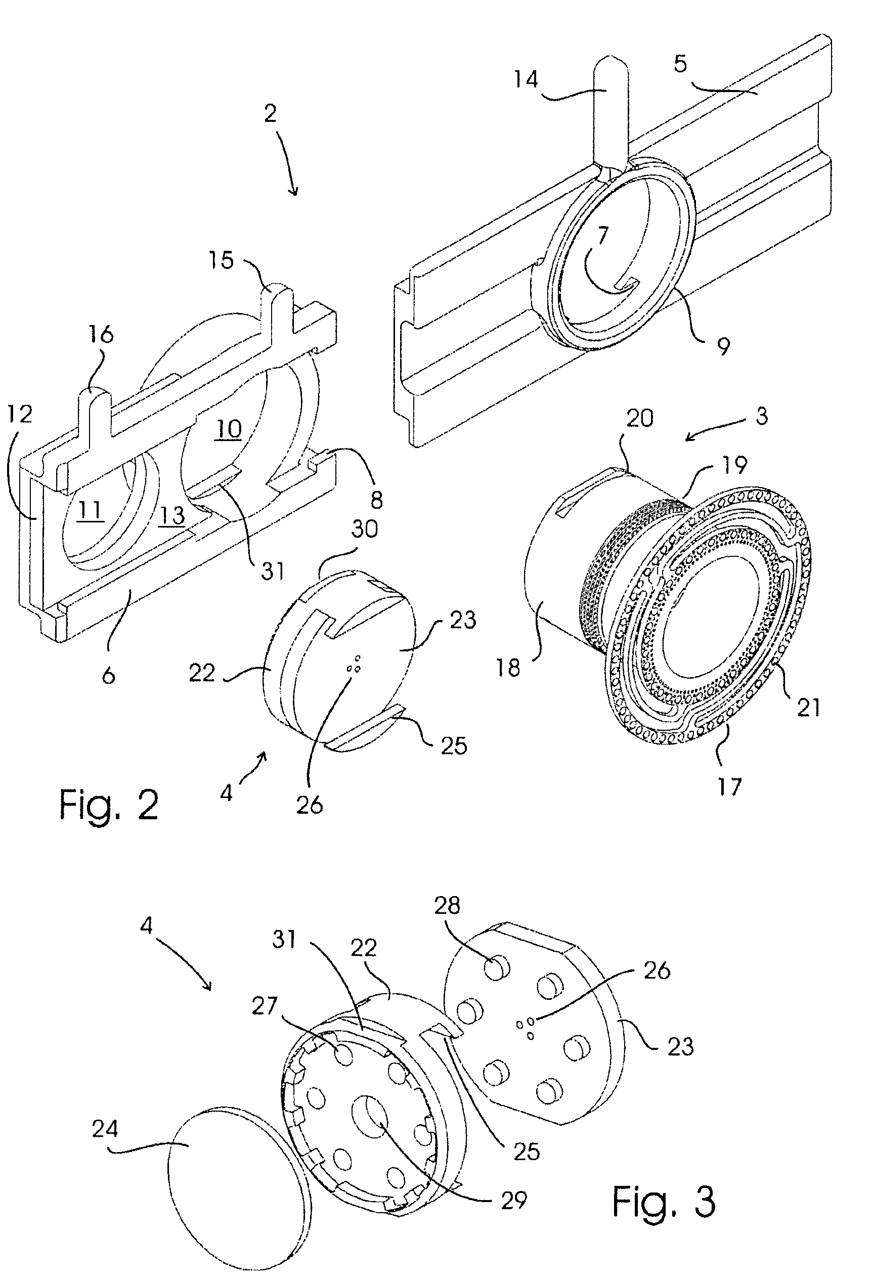 Adapter, lid and connector for ostomy bags