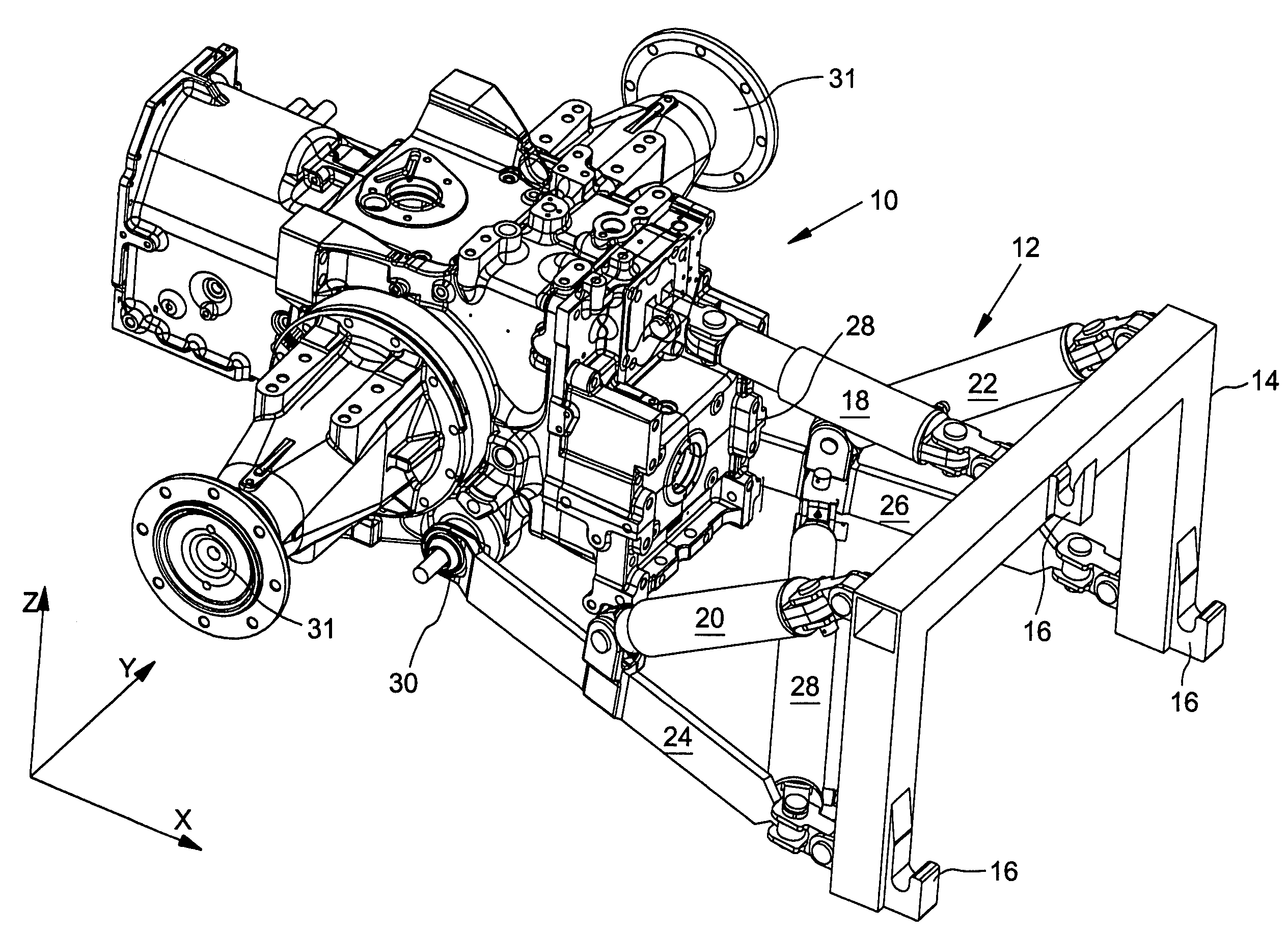 Apparatus for coupling an implement to a working vehicle