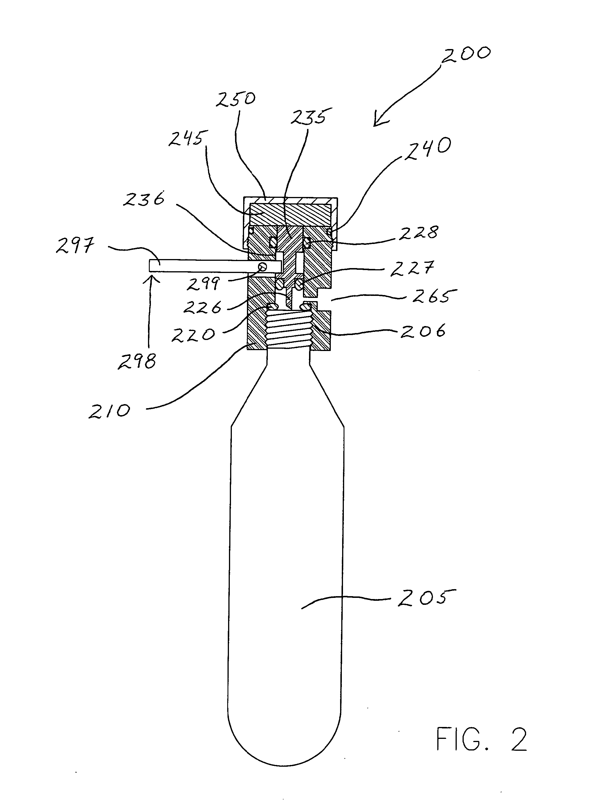 Heat actuated puncturing mechanism for a compressed gas cartridge