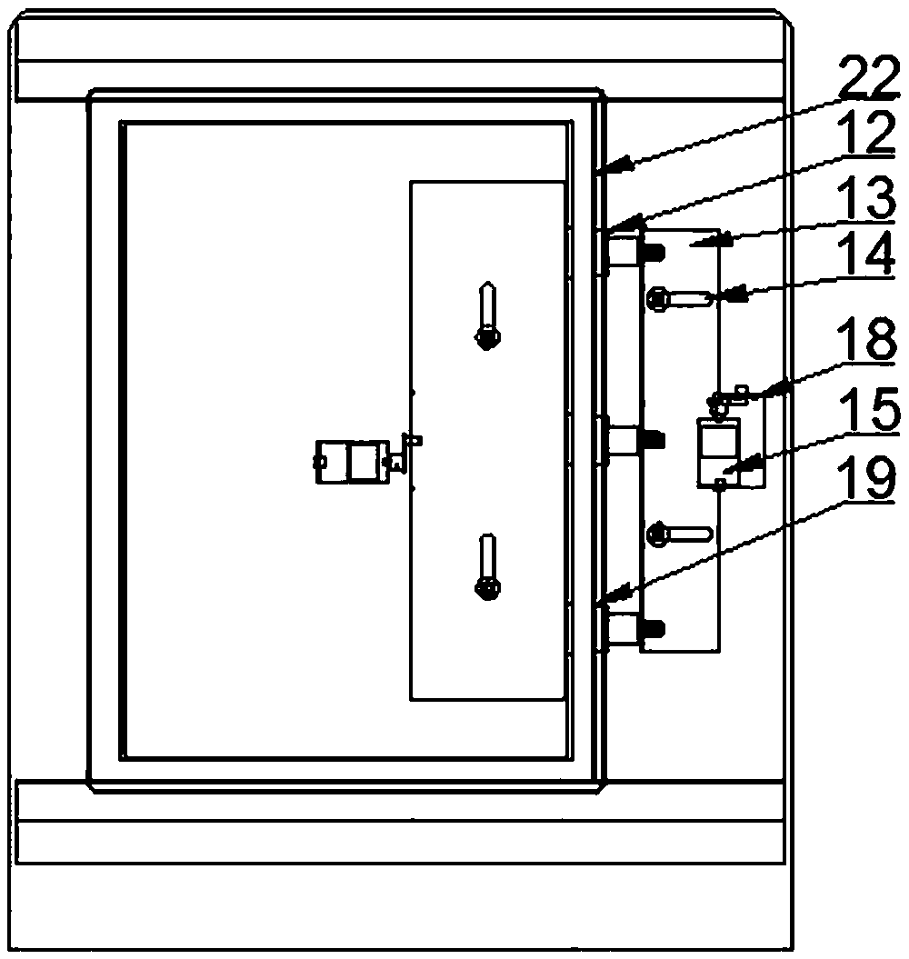 Prying-resistant security cabinet door bolt locking structure and using method thereof