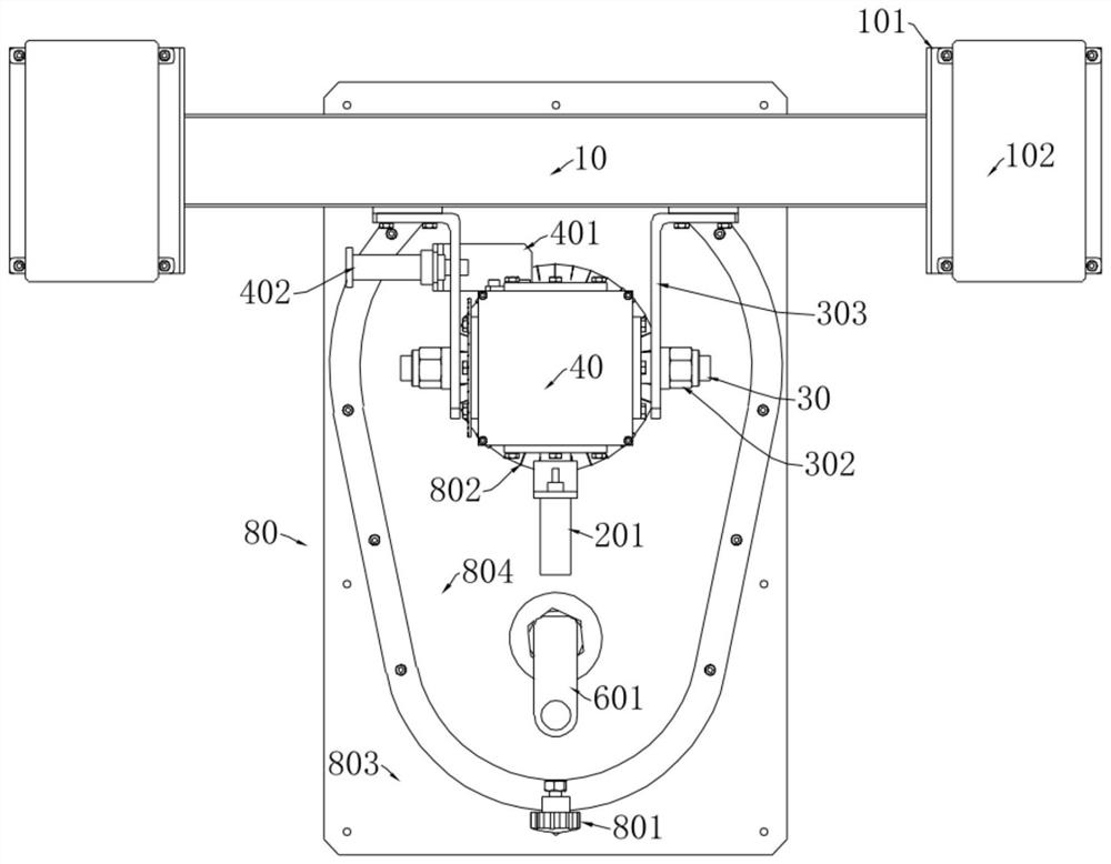 Antenna rotating and lodging mechanism for shelter