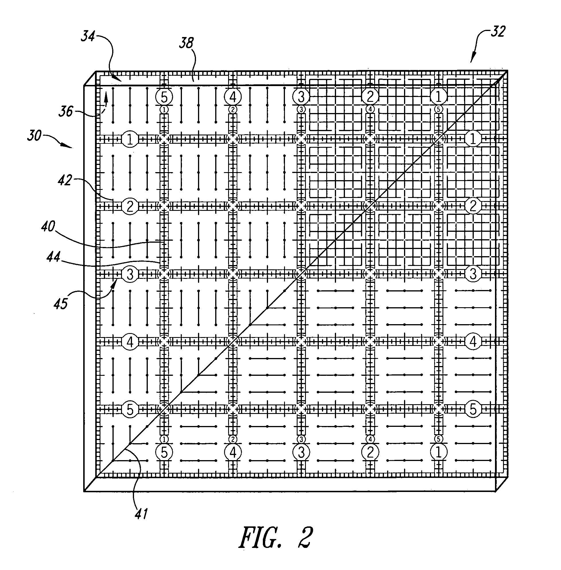 Transparent measuring device with enhanced visibility lines