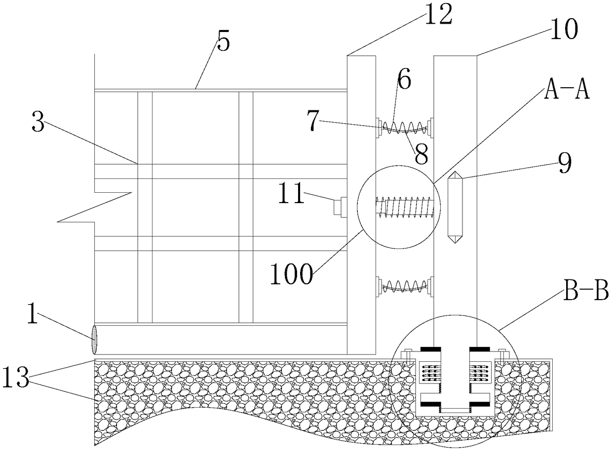 Bridge multistage energy-absorbing guard bar