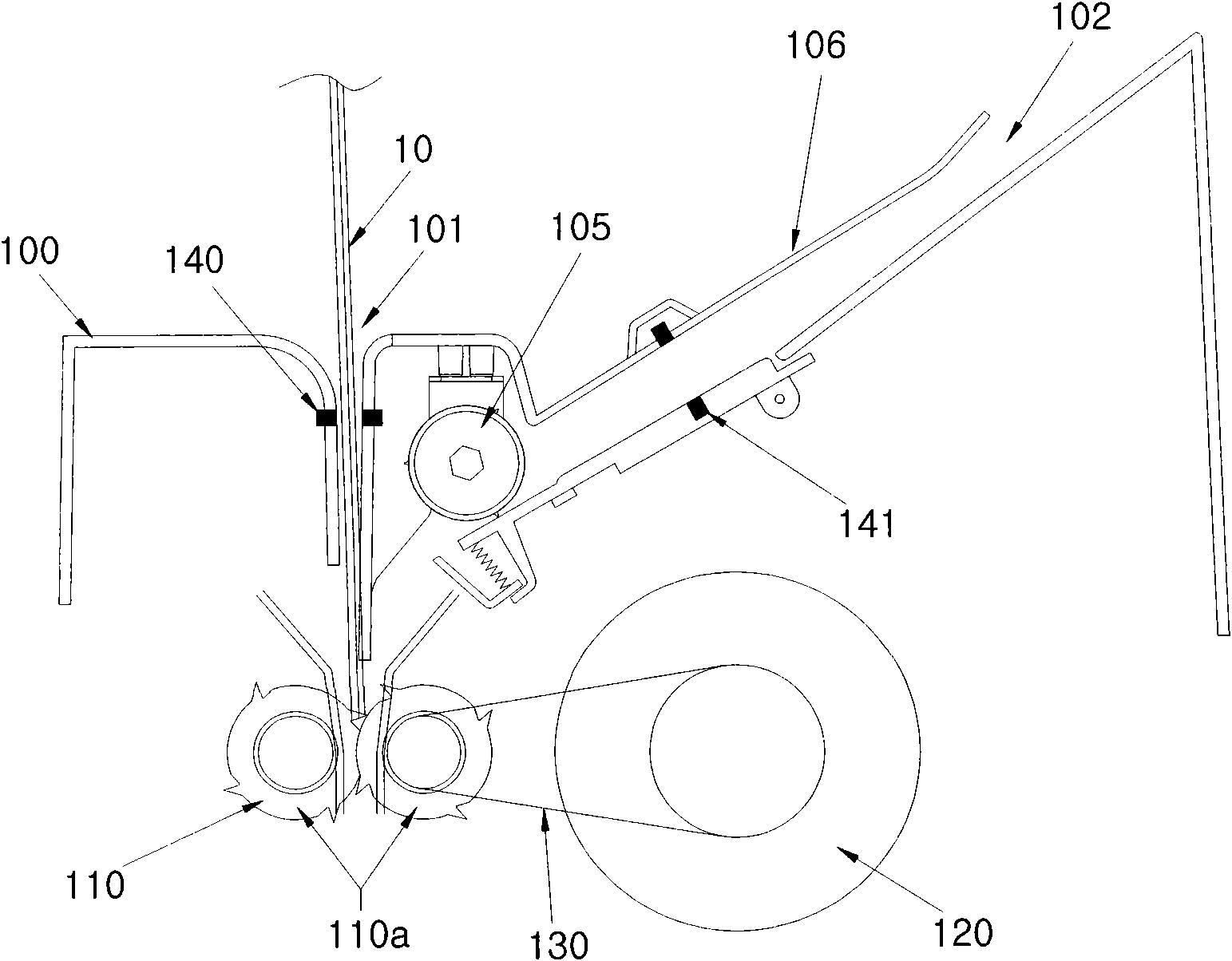 Shredder paper jam removing device