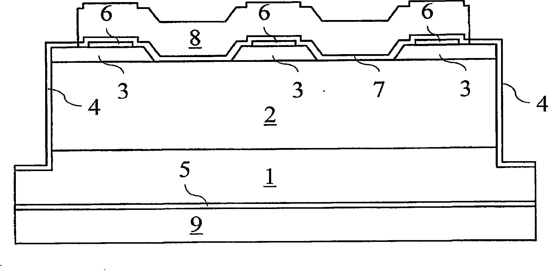 Semiconductor device with surge current protection and method of making the same