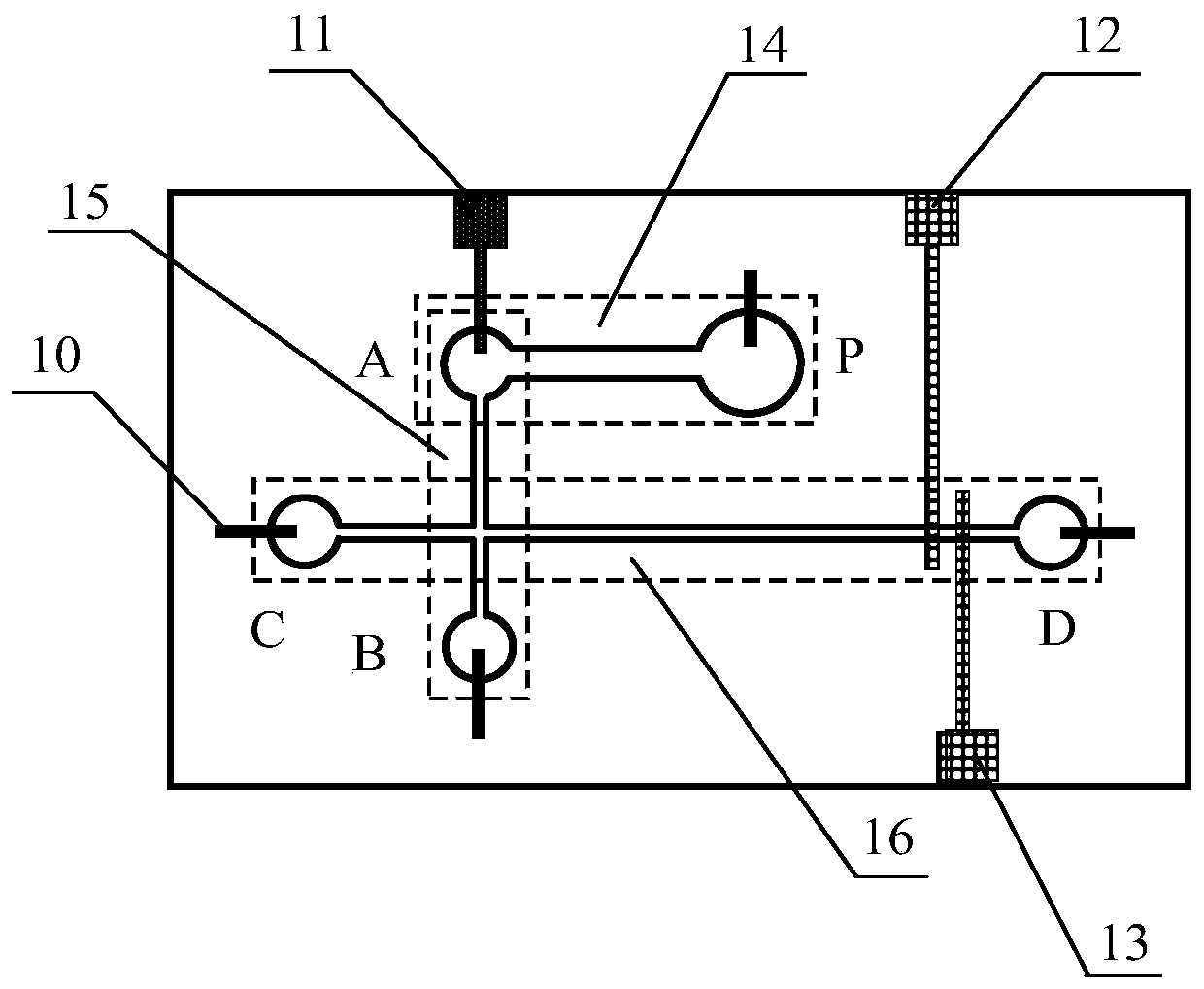 Micro-electrophoresis chip and method for online concentration and detection of charged small particles