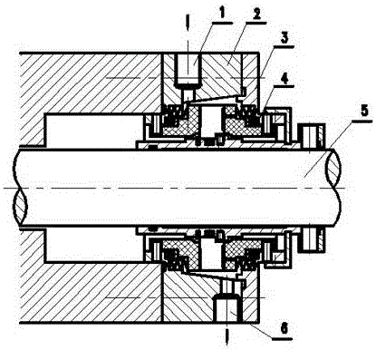 A self-cleaning polypropylene circulating air compressor air film sealing structure