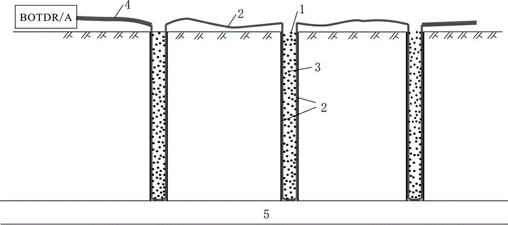 Distributive optical fiber detection method for mining overburden rock deformation