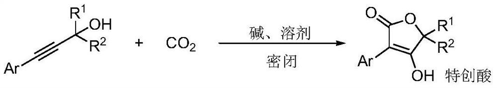Method for preparing tetronic acid by cyclization of propargyl alcohol and carbon dioxide