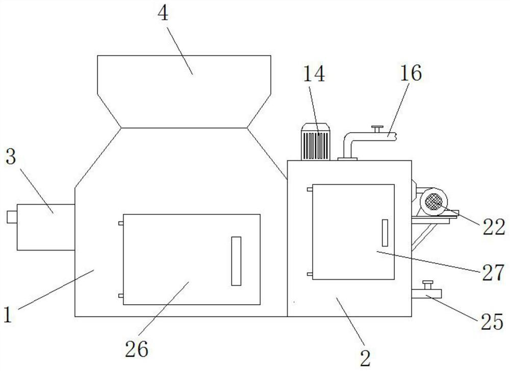 Husked rice separating and screening device for rice processing