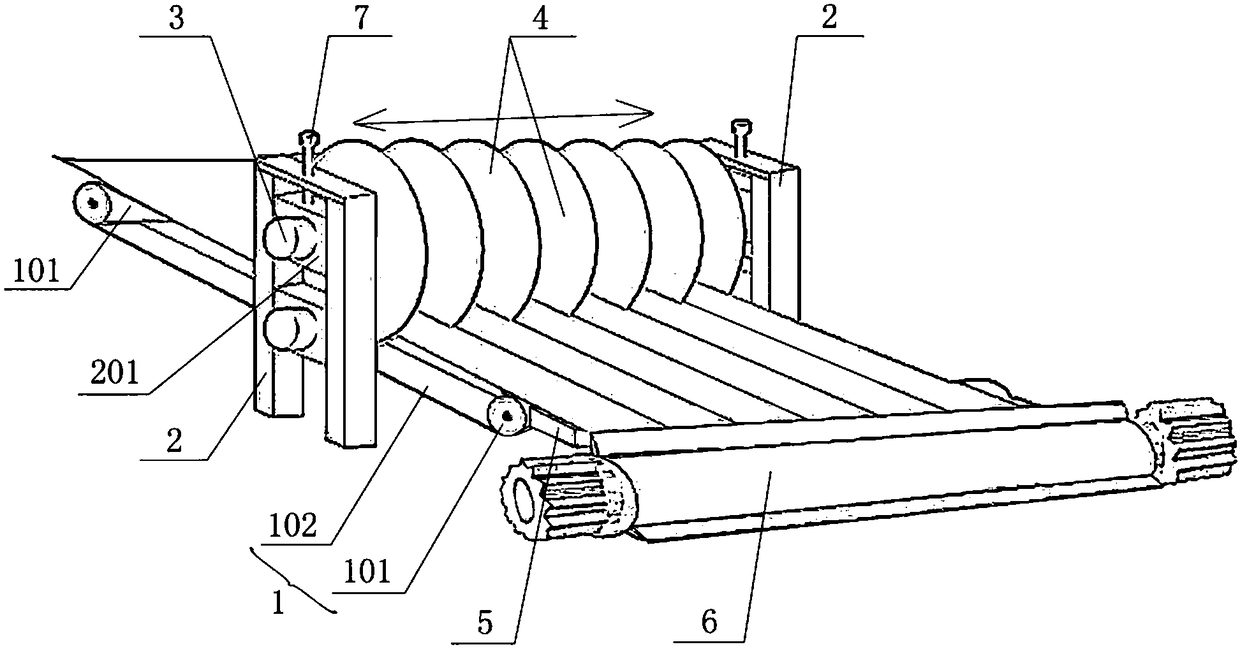 Regenerated tobacco shredding device and shredding mechanism adjustable in width