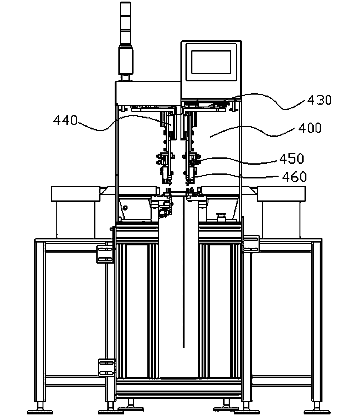 Automatic gel nail penetrating machine for fans