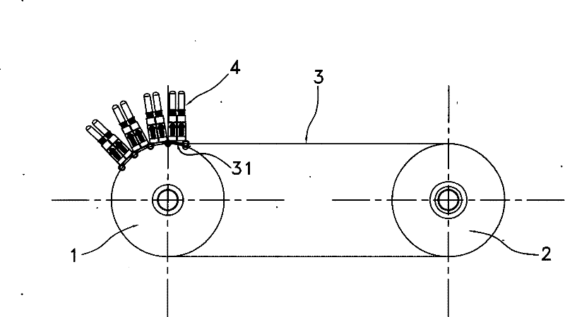 Chain-drive mechanism of heating machine