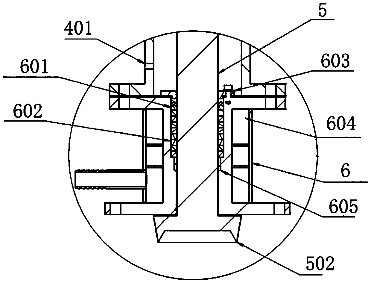 A high-temperature dredging device for sponge titanium distillation