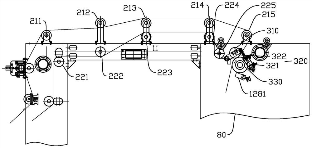 Lining paper stripping and slitting equipment