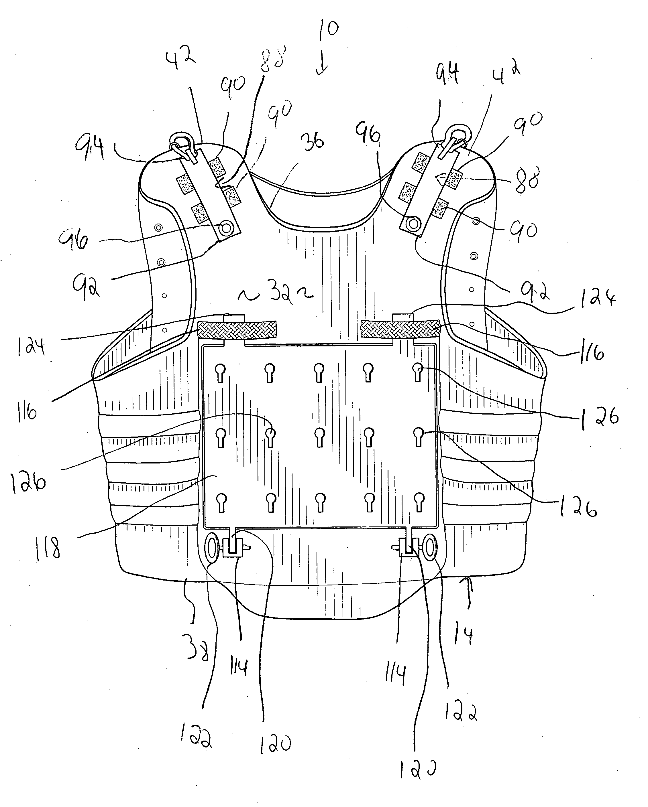 Rapid doffing vest