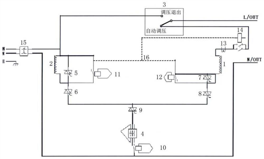 UPS bypass voltage regulating system