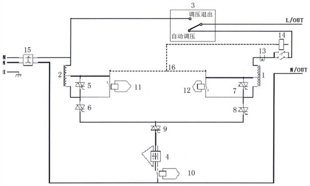 UPS bypass voltage regulating system