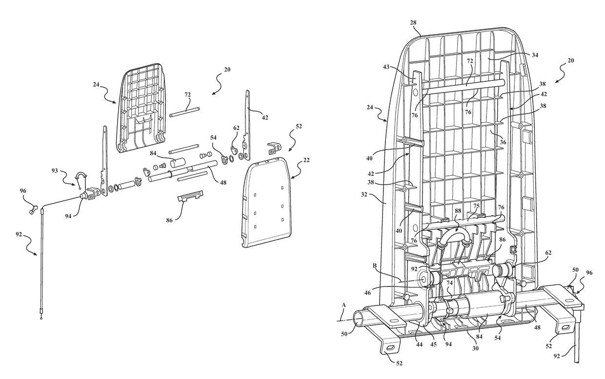 Dual latch high pivot head restraint