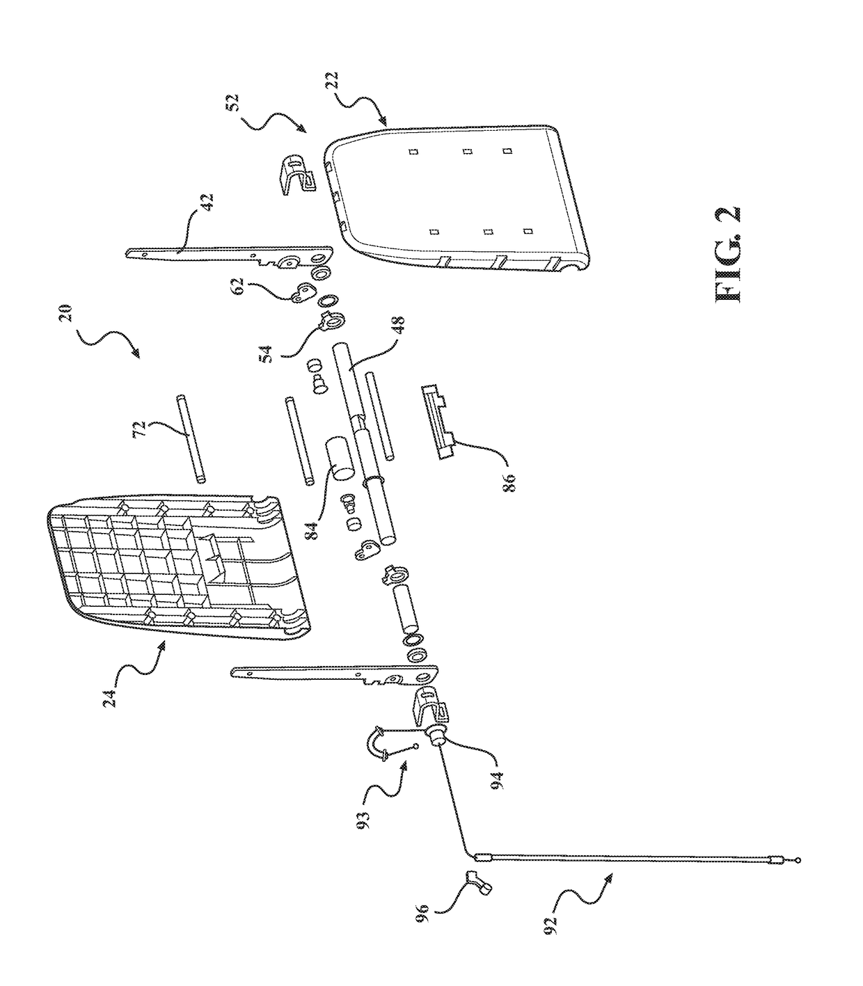 Dual latch high pivot head restraint