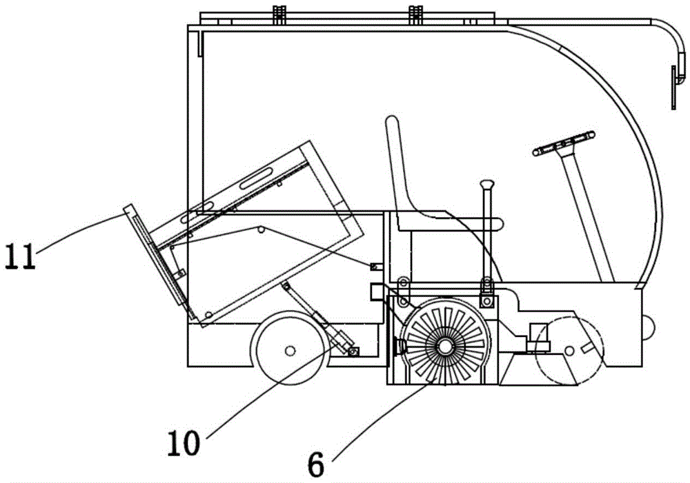 Electric sweeper with liftable roller brush cabin based on photovoltaic power supply