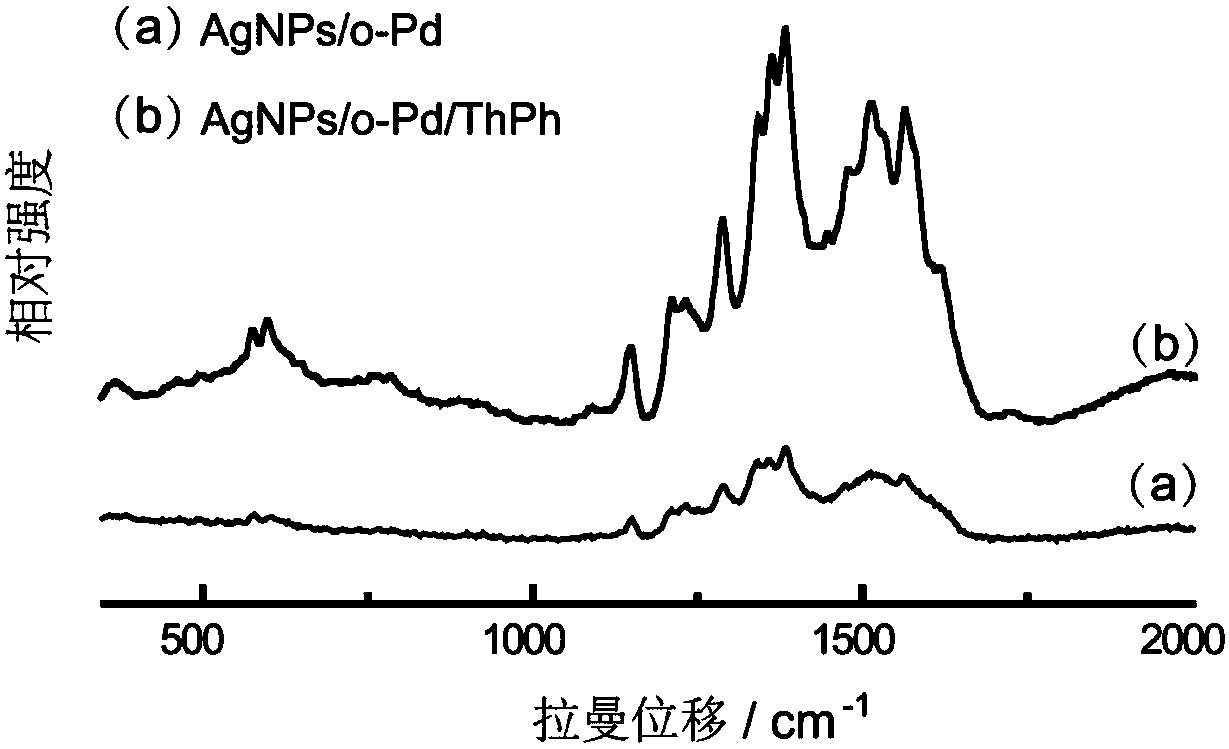 Surface enhancement Raman spectrum sensor based on electrochemical deposition and molecular imprinting and preparation method thereof