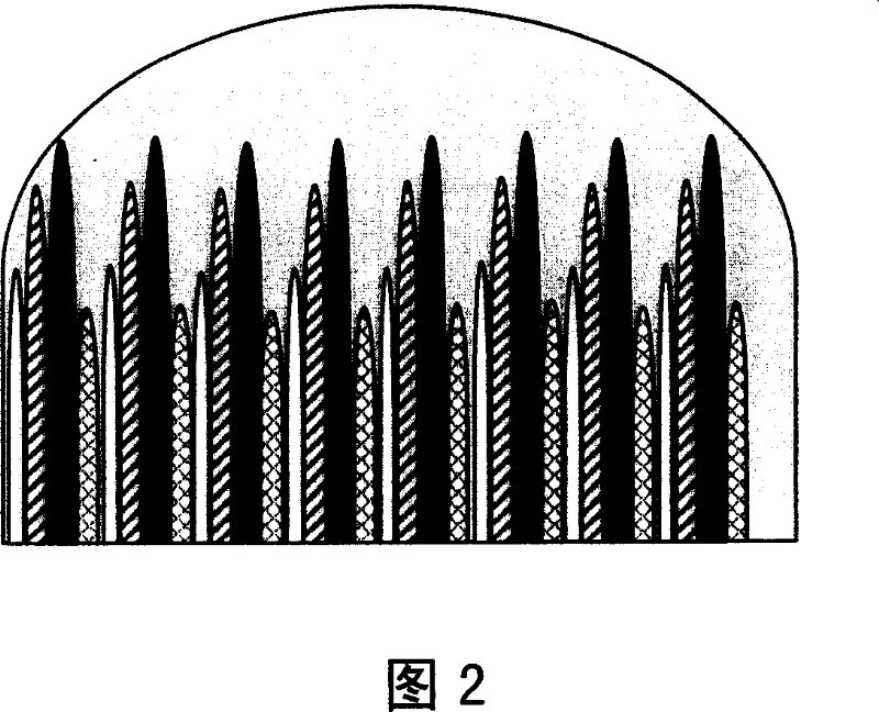 Method for realizing frequency distribution and detection of mixed FDMA