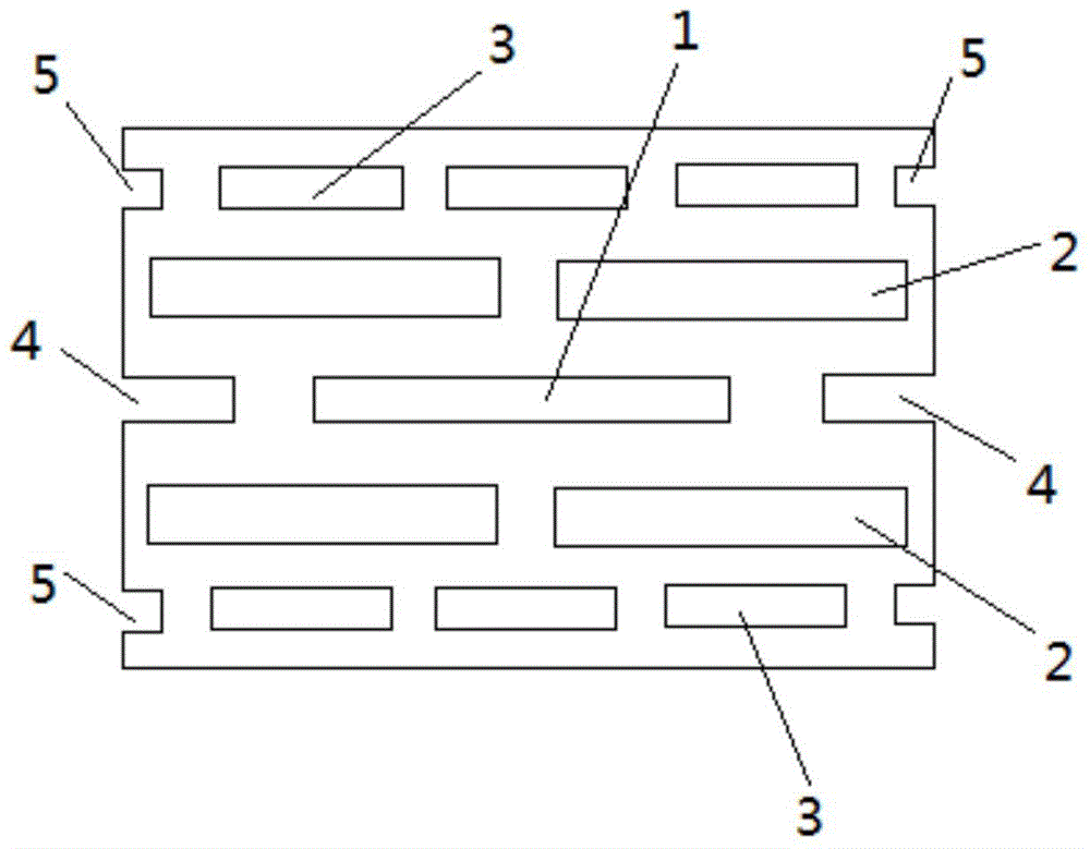 Self-insulation hollow block brick for wall and preparation method thereof