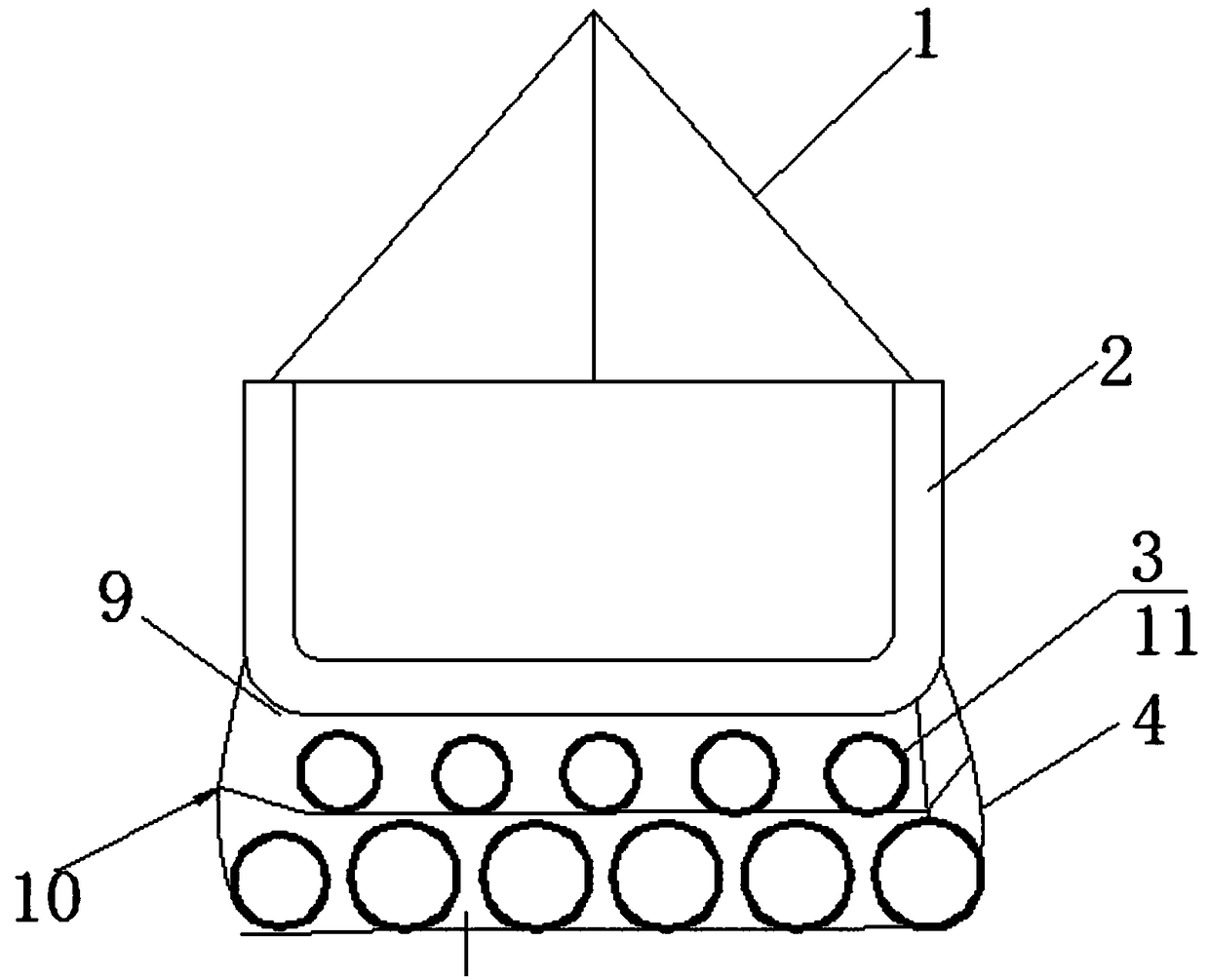 Building basket and impact force buffer method implemented when basket falls down by accident