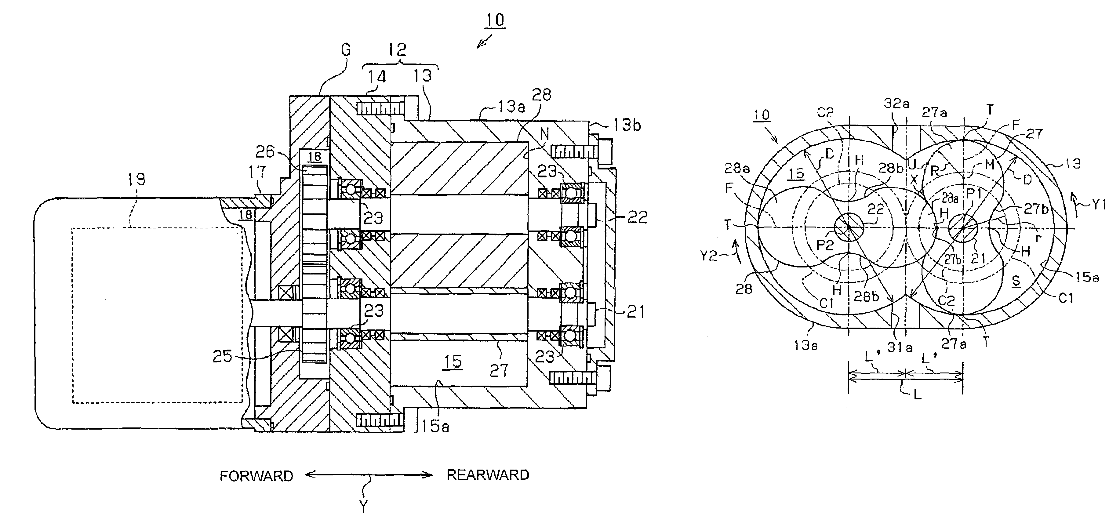 Roots type fluid machine