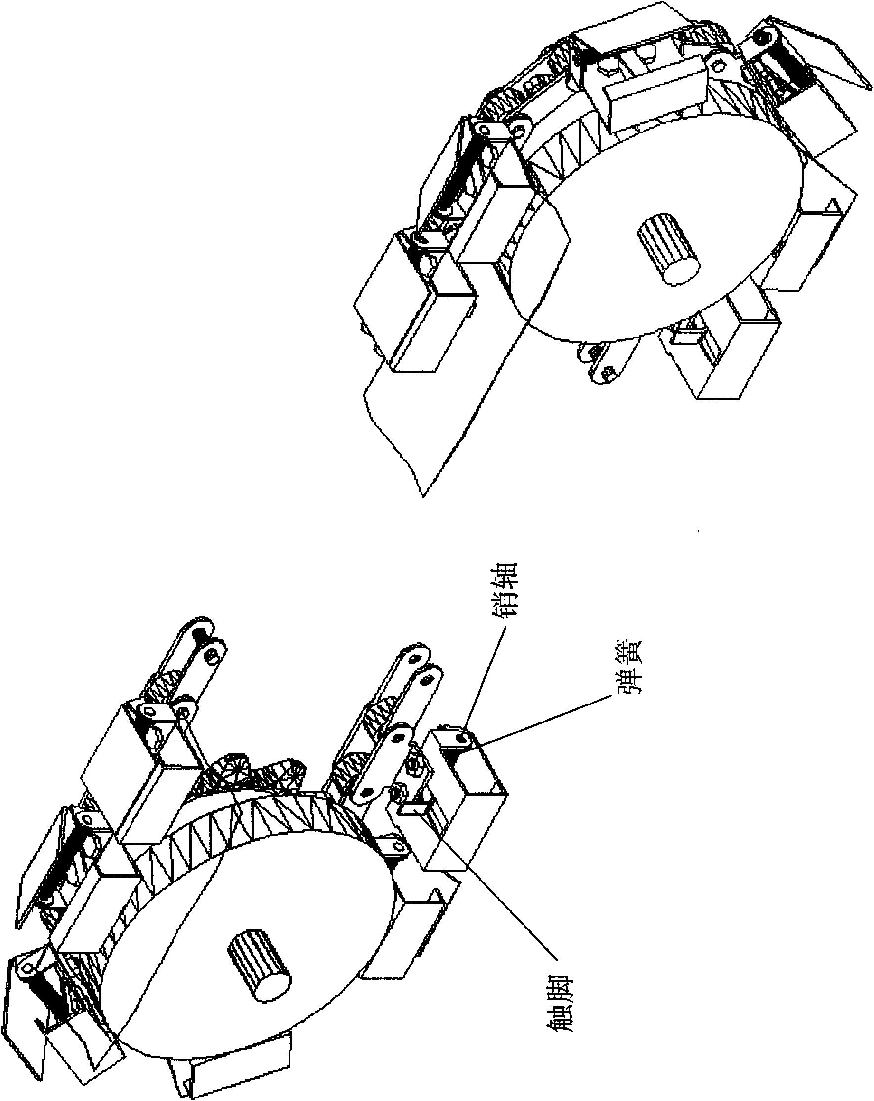 Novel film conveying method for packing machine