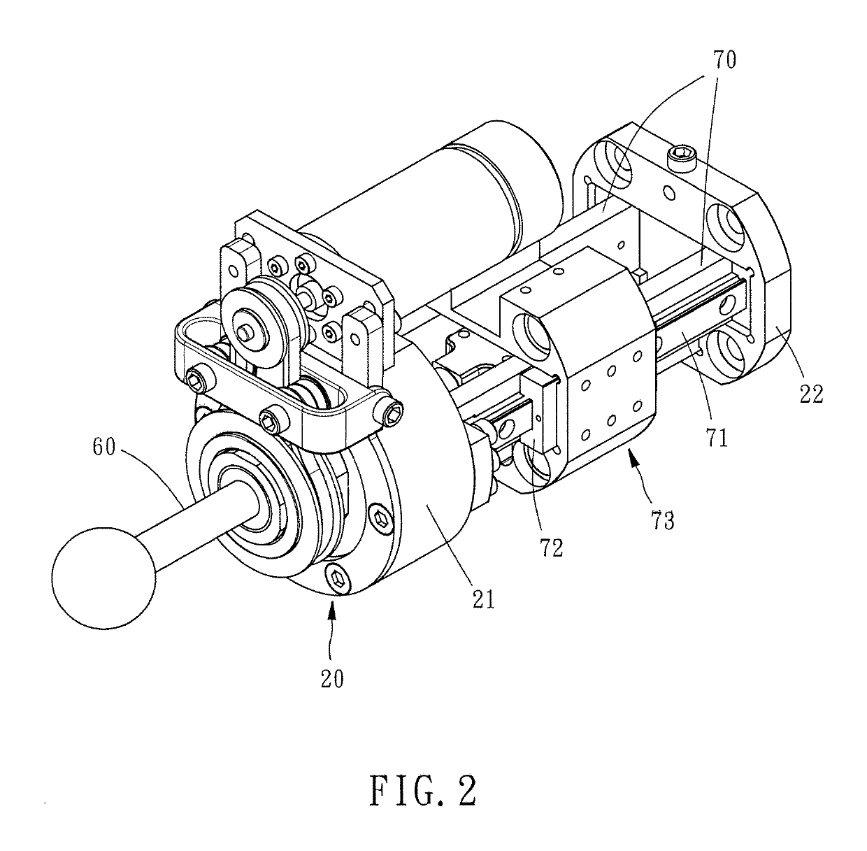 In-prosthesis linear drive system