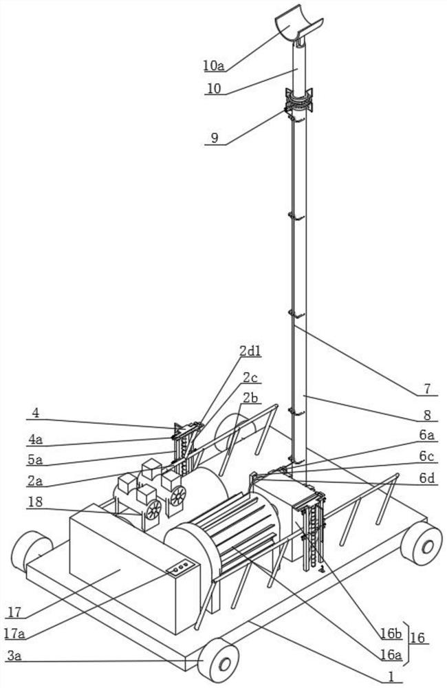 Inclined telegraph pole centralizing device