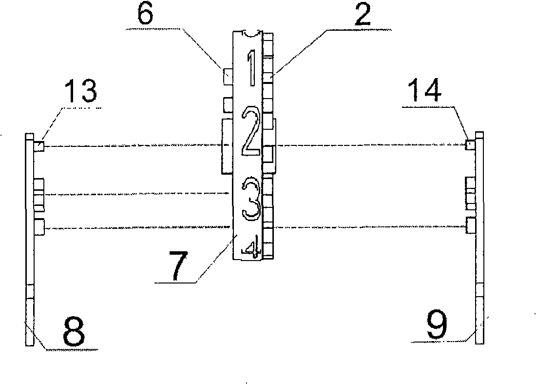 Tele-metering direct-reading encoder of meter counter