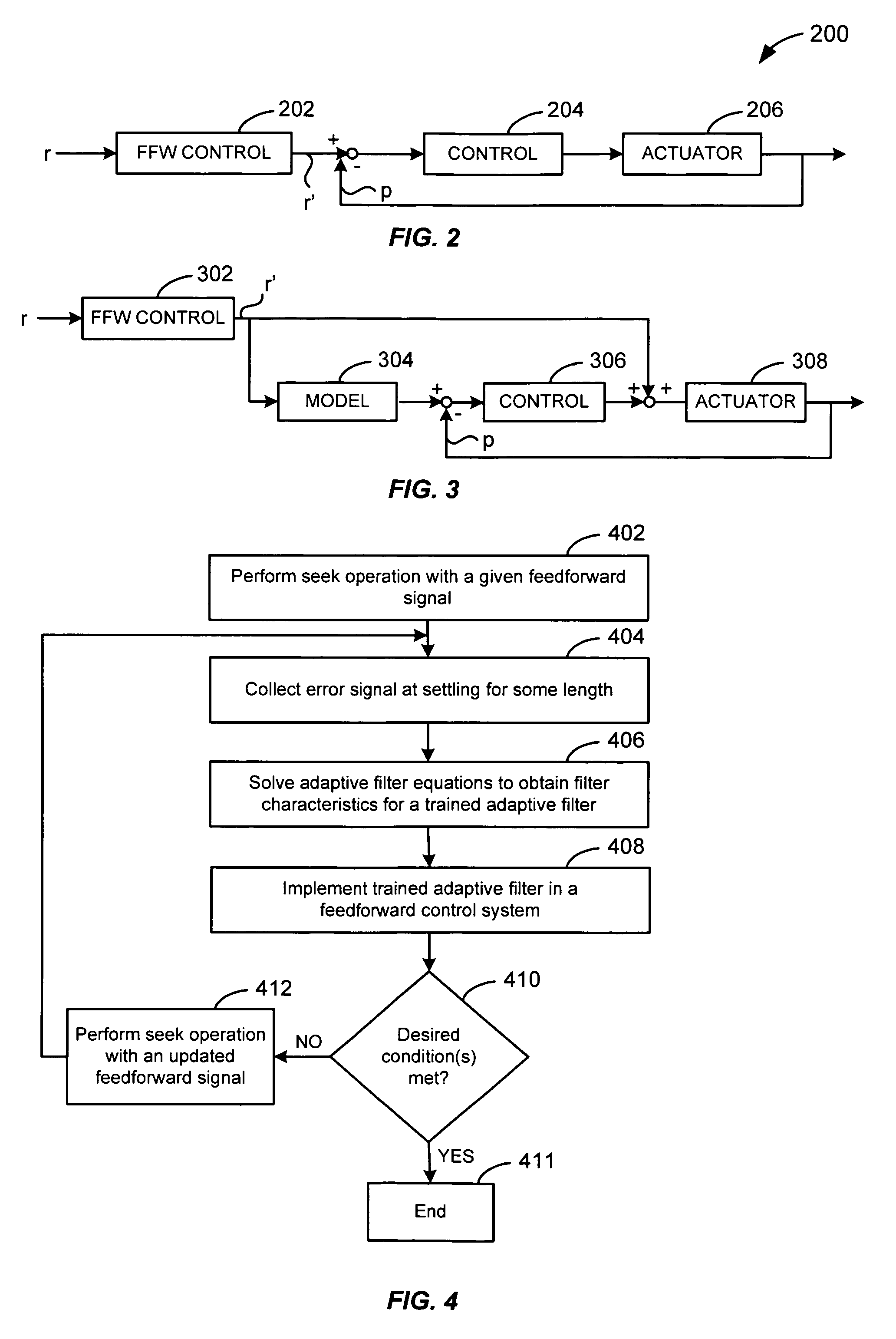 Seek trajectory generation using adaptive filtering