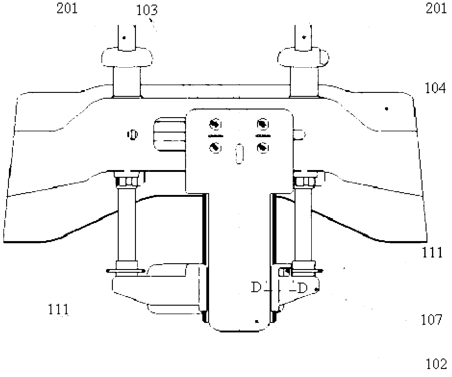 Six-direction electric adjusting mechanism for car seat headrest