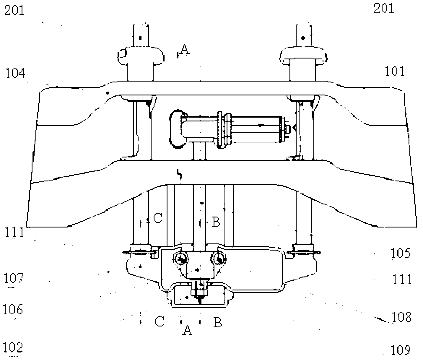 Six-direction electric adjusting mechanism for car seat headrest