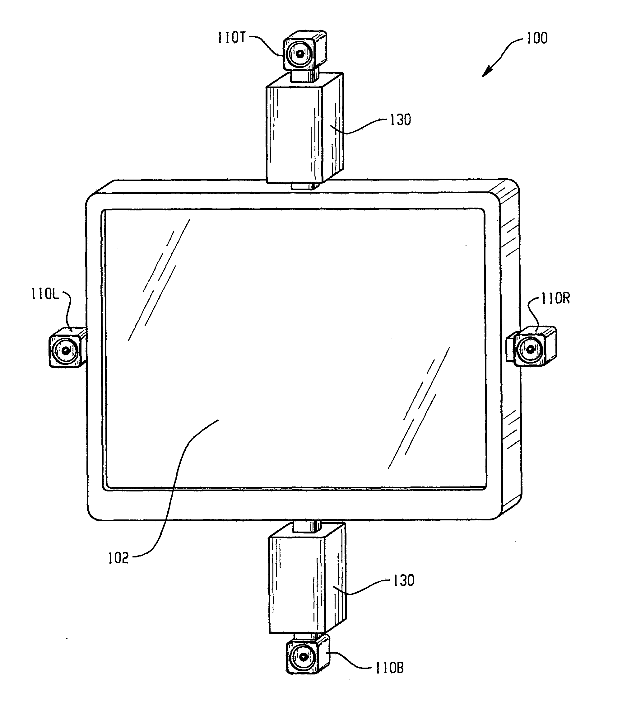 Glare assembly for eye test display