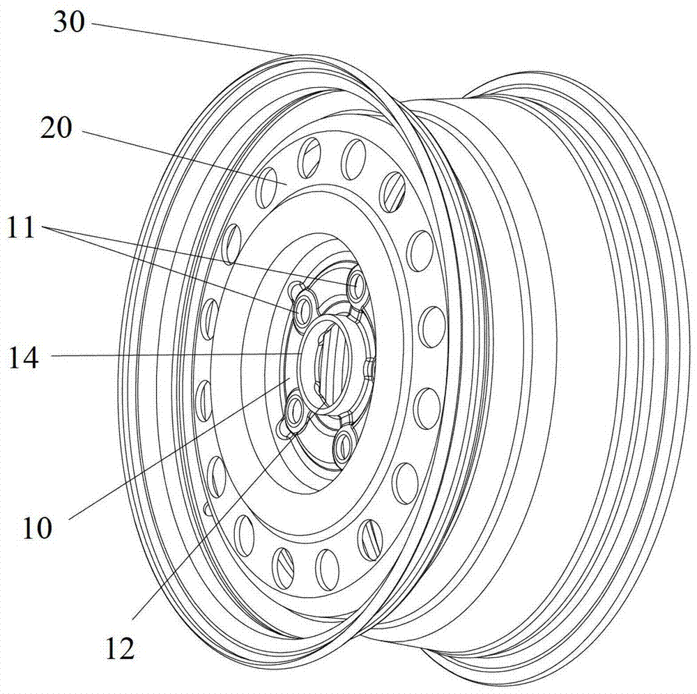 Wheel, wheel mounting structure and vehicle