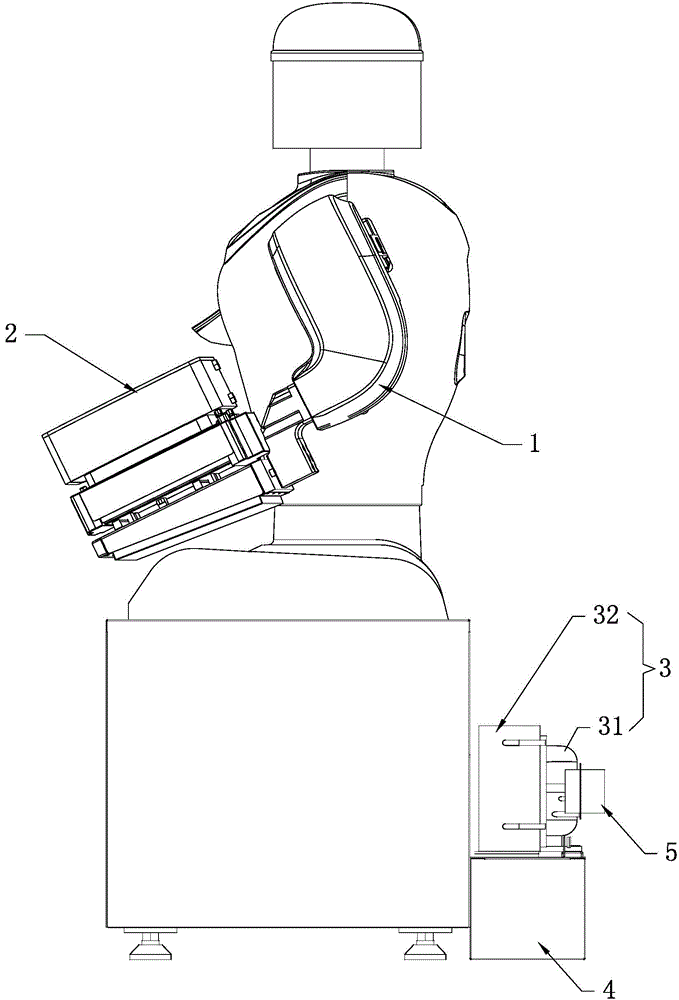 Dough supporting hand frame for sliced noodles robot