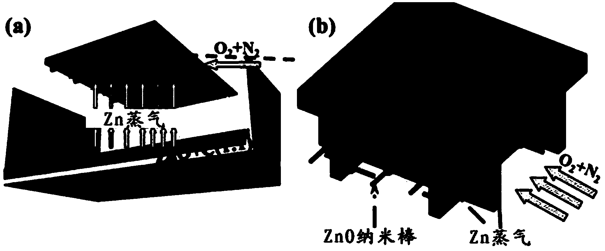 Method for positioning transversely-growing zinc oxide nanowires on silicon electrode