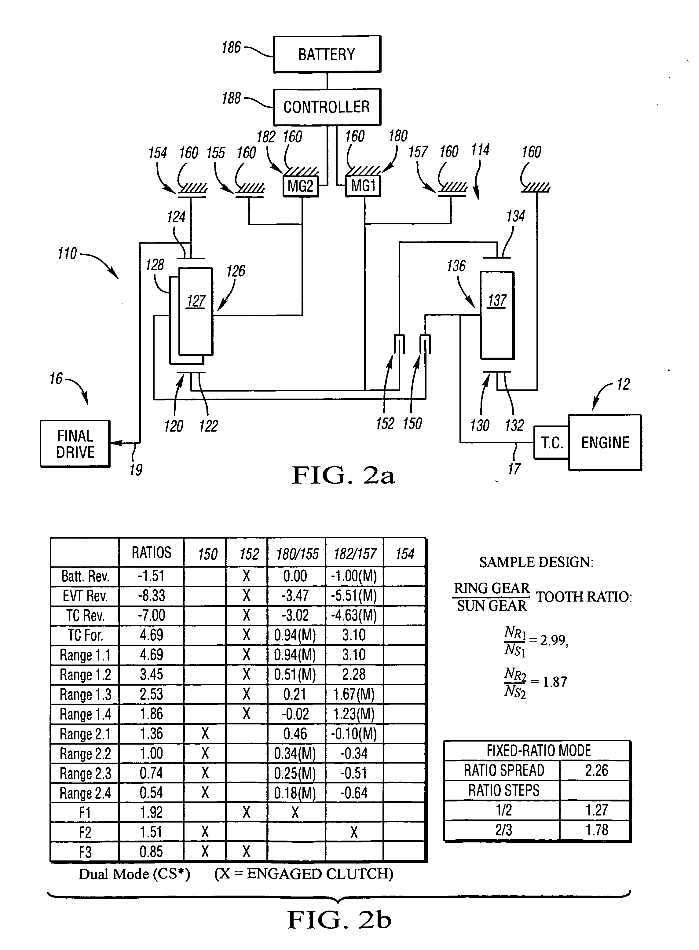 Electrically variable transmission having two planetary gear sets with one stationary member